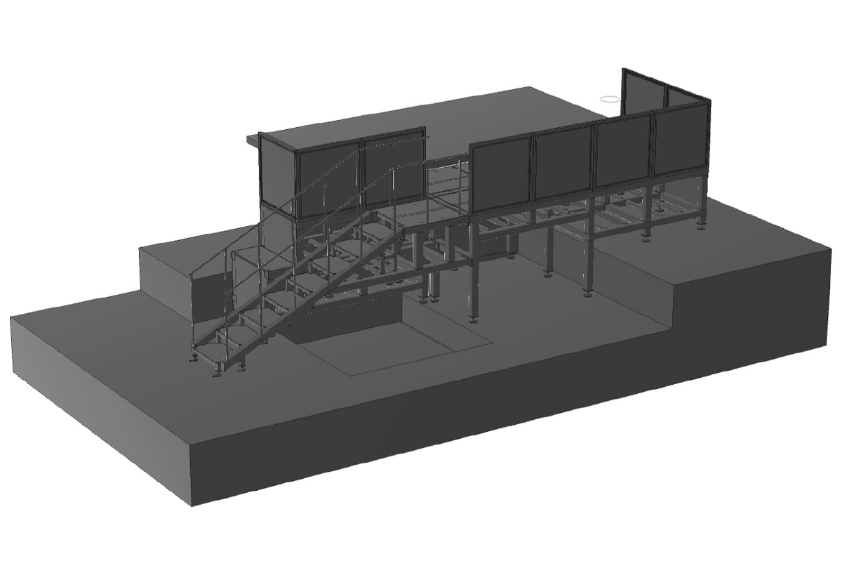 工作機械用足場の3Dモデル